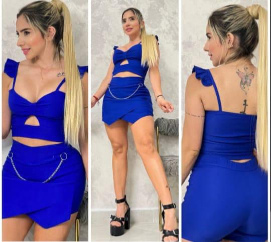 Conjunto Blusa y faldashort