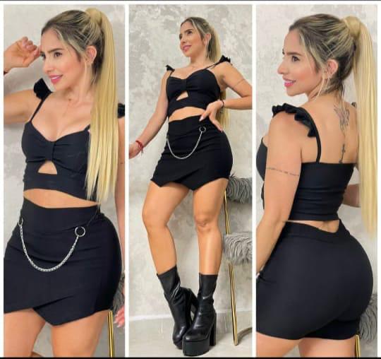 Conjunto Blusa y faldashort