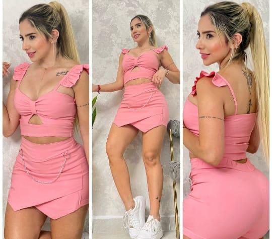 Conjunto Blusa y faldashort