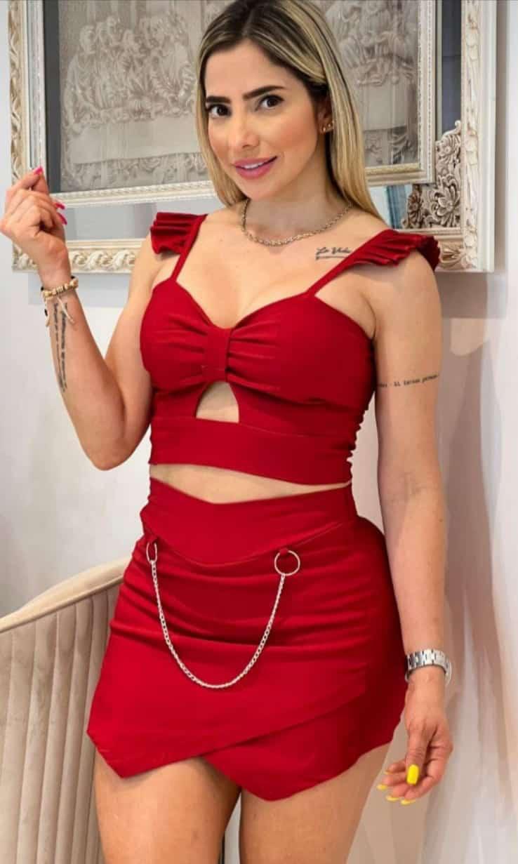 Conjunto Blusa y faldashort