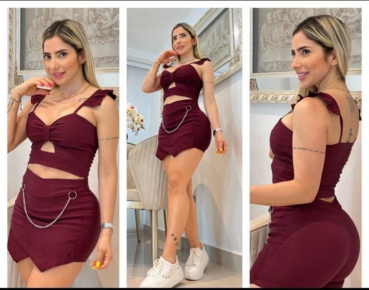 Conjunto Blusa y faldashort