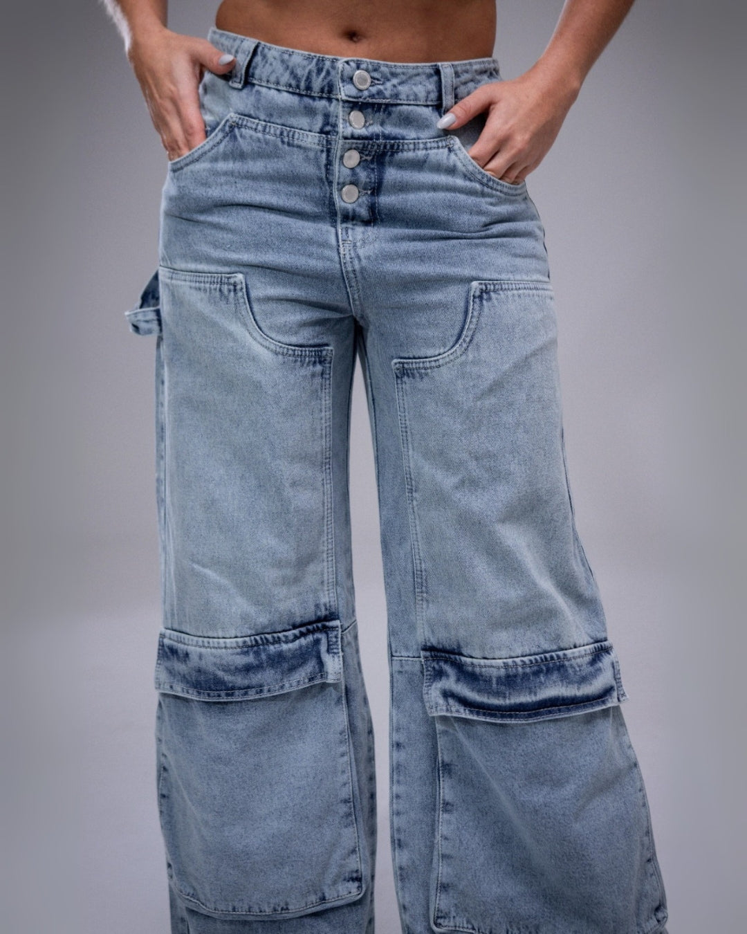 Jean Cargo Bolsillos Frontales