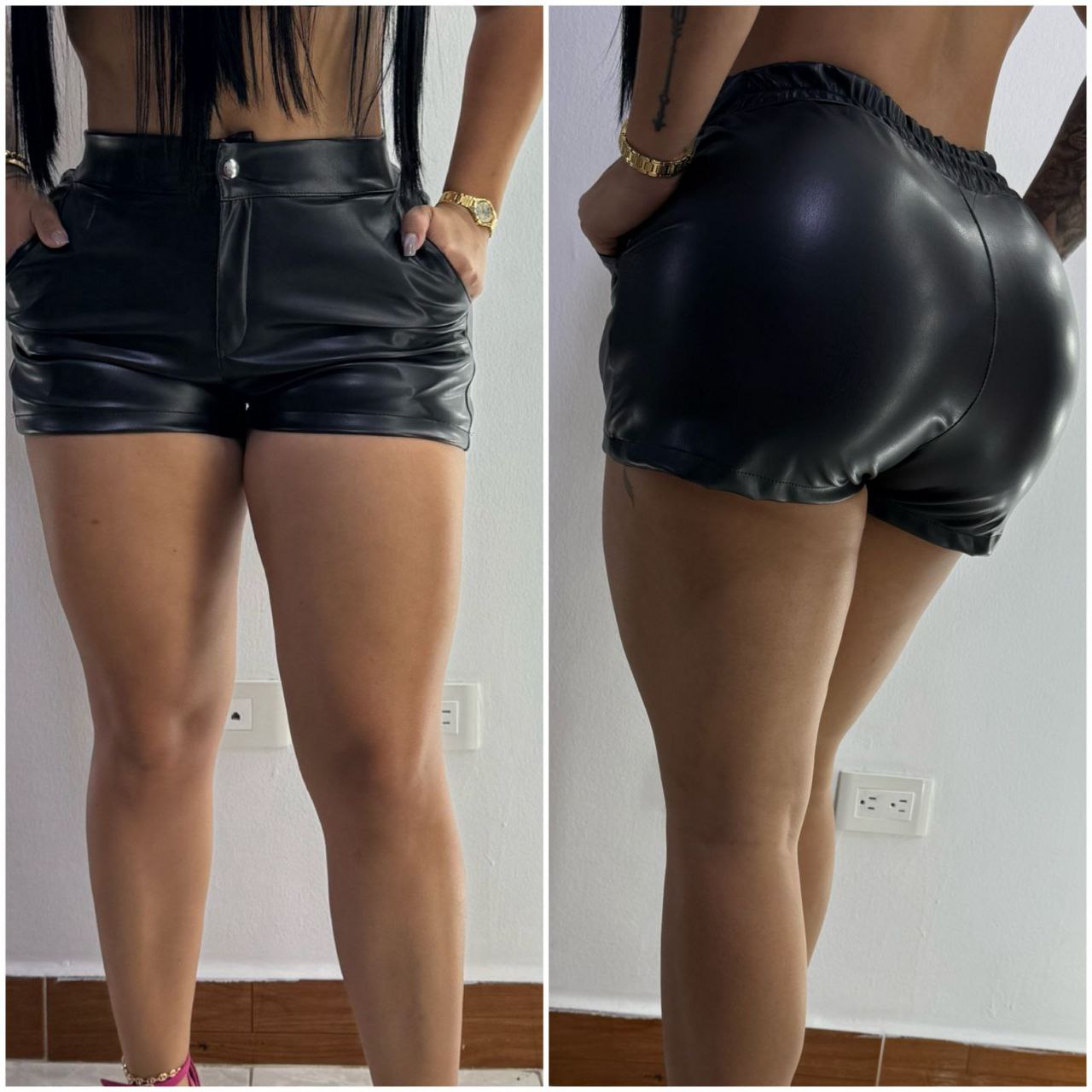 Short Efecto Cuero Stretch