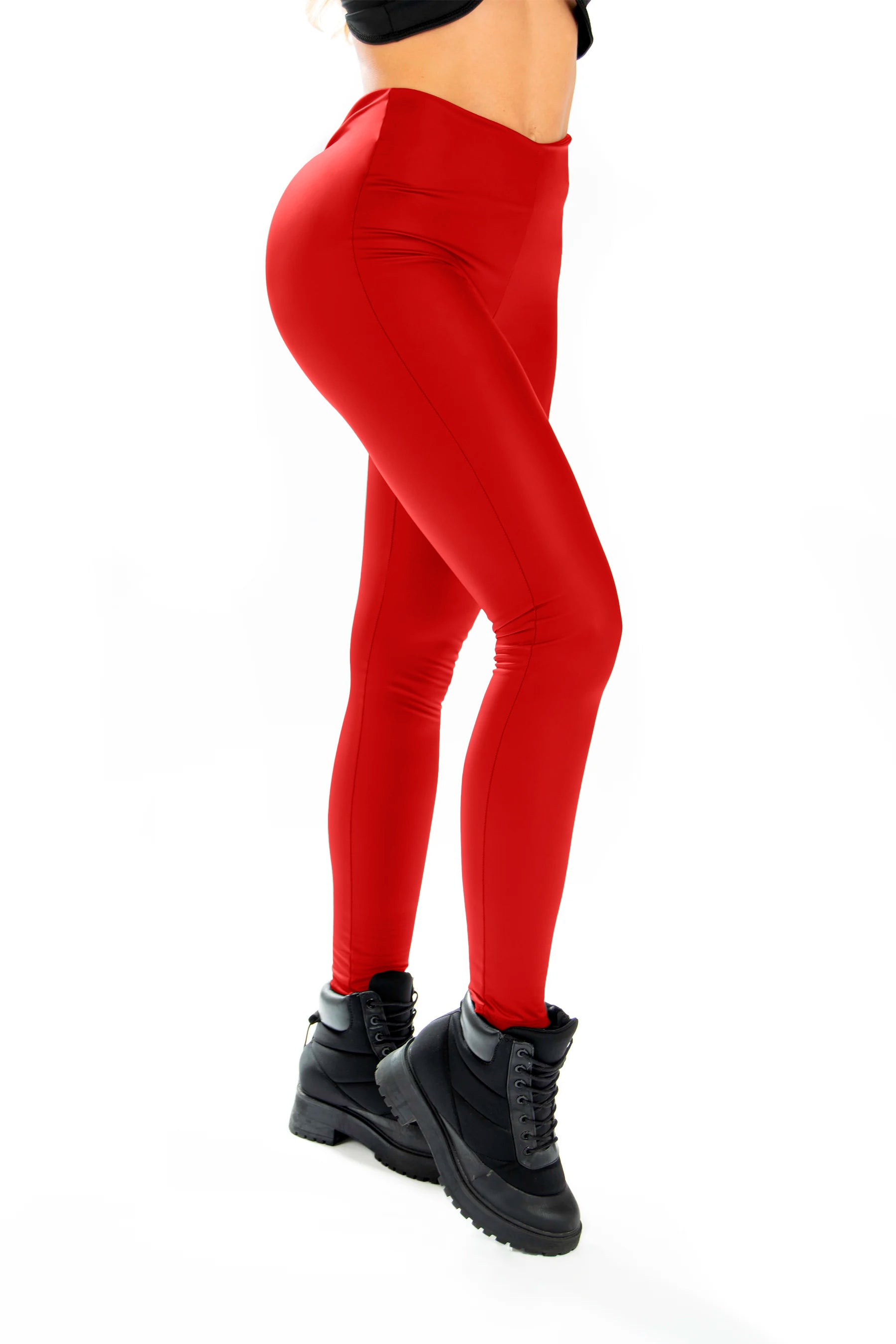 Leggings Recogido Trasero Rojo