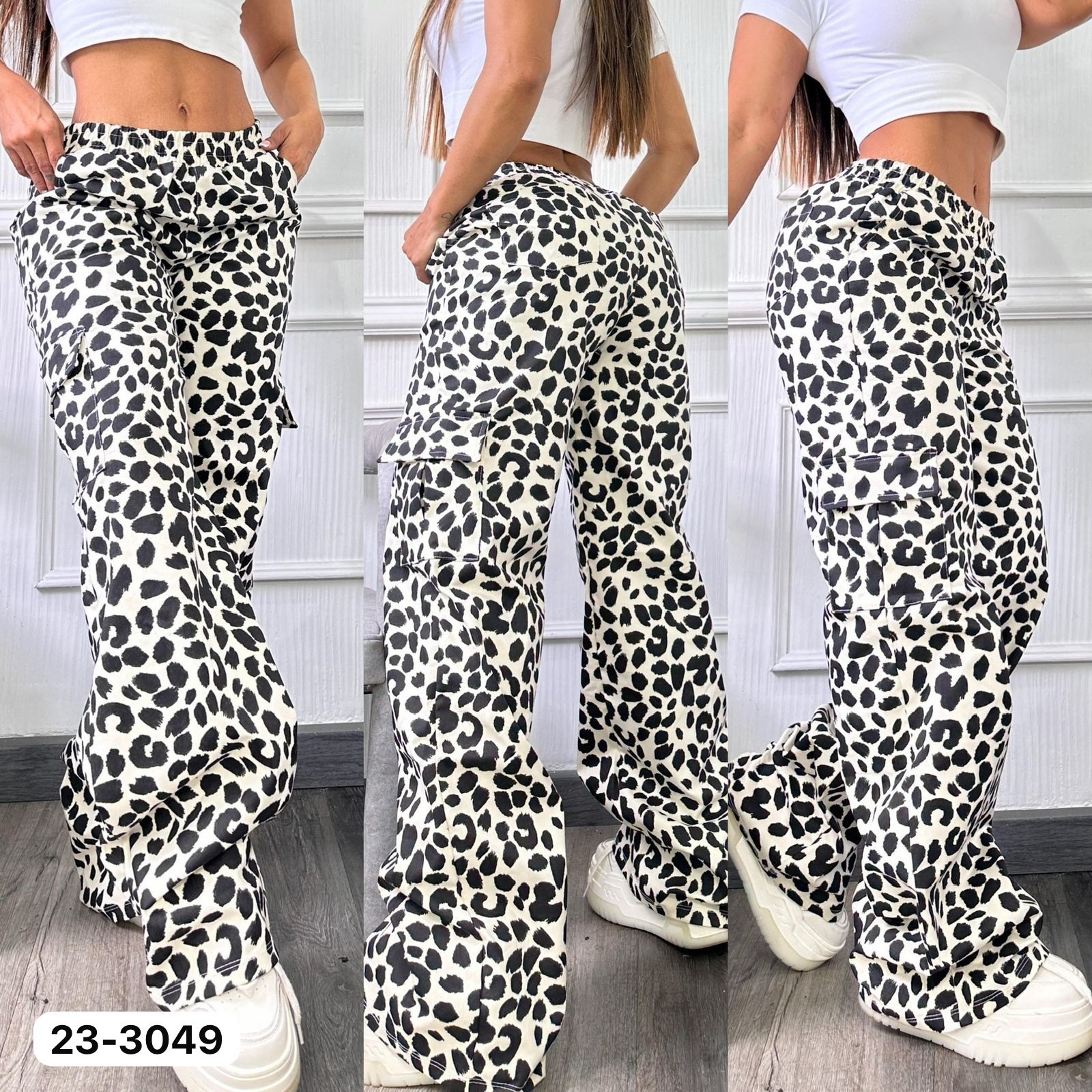 Pantalón Cargo Animal Print 23-3049
