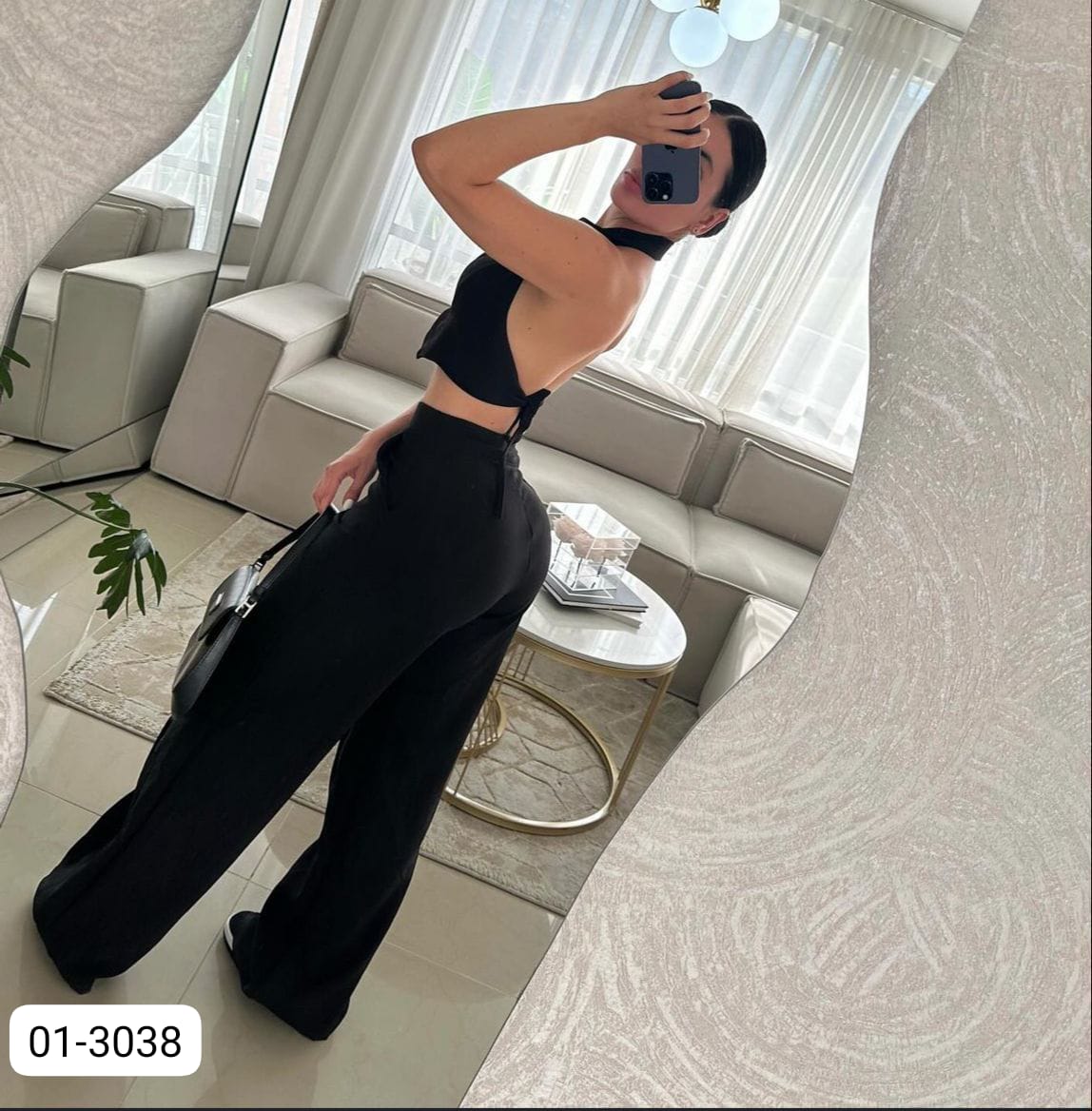 Set Pantalón y          Top Tipo Chaleco  01-3038