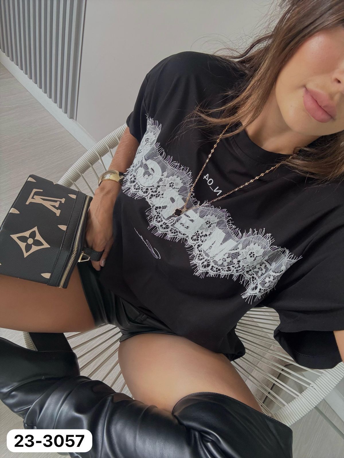 Camiseta  Oversize Diseño Blonda 23-3057