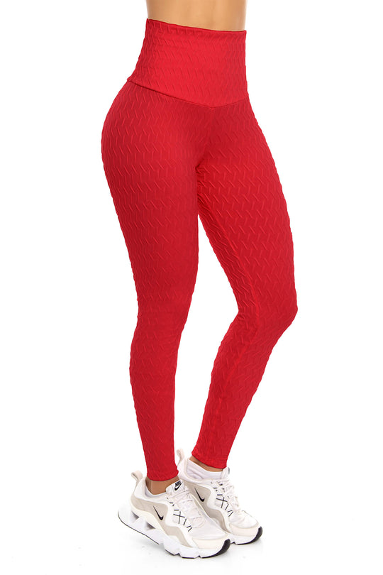 Leggings Deportivo Jacquard Rojo