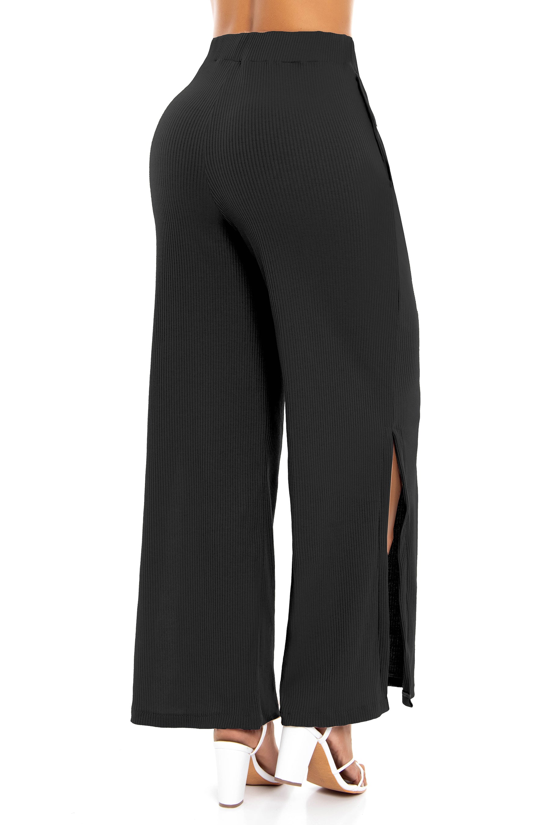 Pantalón Palazzo Pantalones De Tela Falabella Palazzo Negro Moda