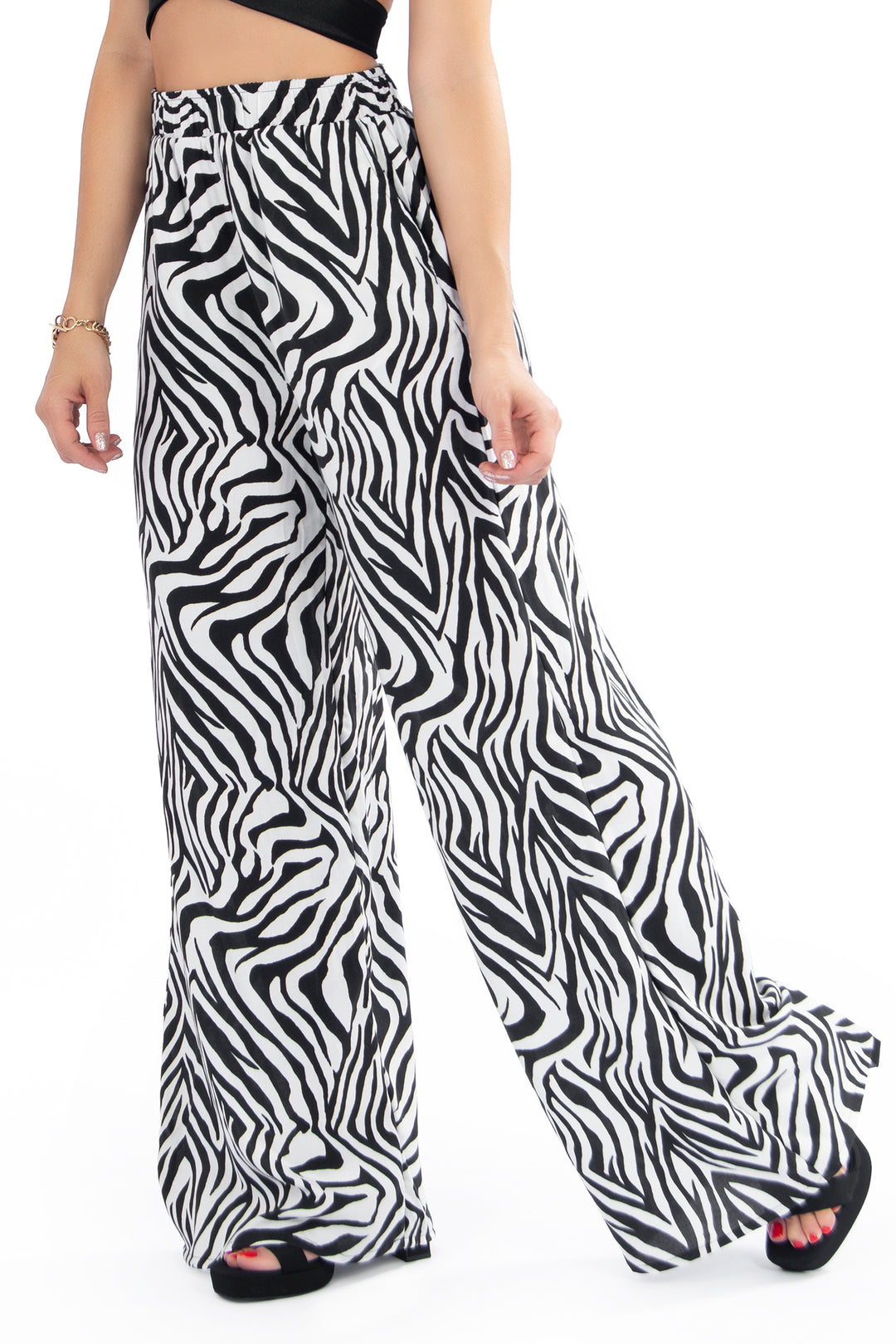 Pantalón Amplio Estampado cebra