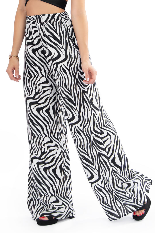 Pantalón Amplio Estampado cebra