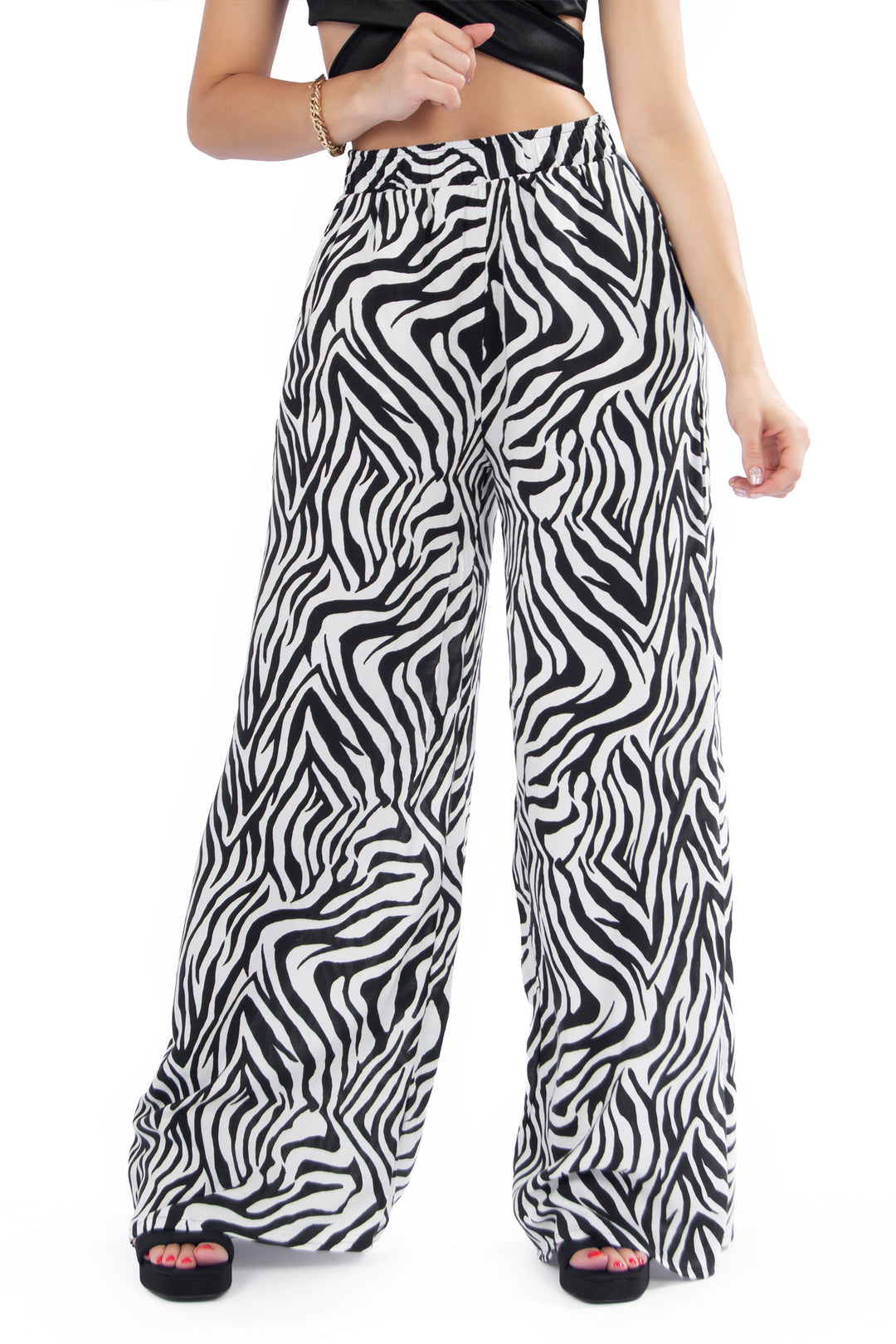 Pantalón Amplio Estampado cebra